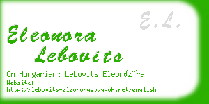 eleonora lebovits business card